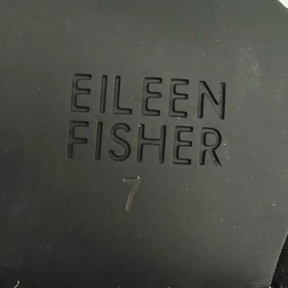 Eileen Fisher Lily half d'Orsay wedge pump slip on black suede Sz 7